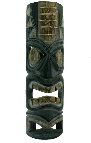 20" Lucky Blue Tiki Mask
